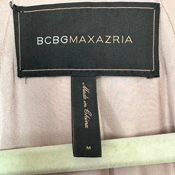 BCBGMAXAZRIA Silk Kimono Jacket Open Front Champagne Black Size Womens M - Picture 4 of 5